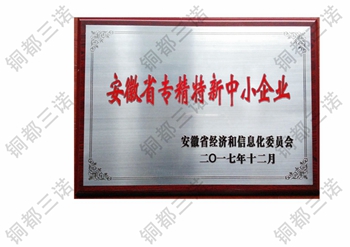 安徽省專(zhuān)精特新中小企業(yè)